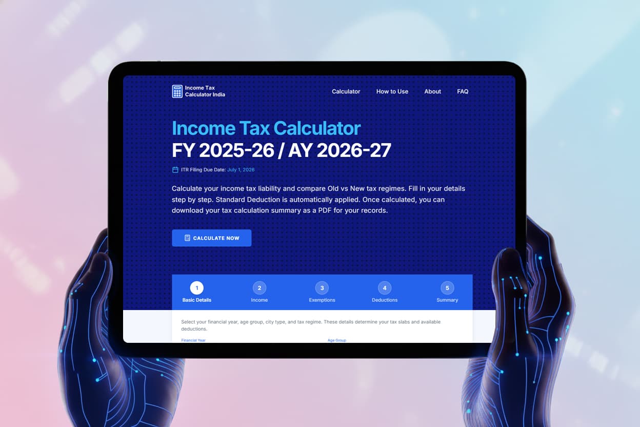 Income Tax Calculator India - Old vs New Regime - Frontend Development & Product Builder